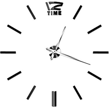 Imagem de O adesivo de relógio de parede atmosférico DIY relógio de espelho 3D (cor: D, tamanho: um) (C um) (B um)