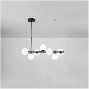 Imagem de Luz Pendente De Teto Led Moderna, Lustre De Globo De Vidro, Iluminação Pendente Sputnik De Meados Do Século Para Sala De Jantar Sala De Estar Cozinha, Black(a), 11