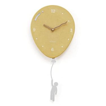 Imagem de WYUYIWH Relógio de parede para decoração de sala de estar segurando balão relógio design pêndulo relógio de parede silencioso movimento de varredura relógios operados por bateria para escritório