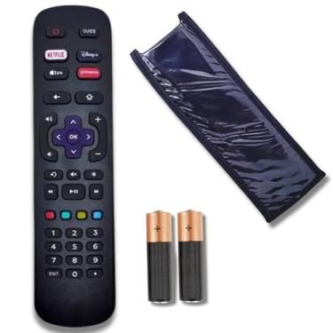 Imagem de Controle Remoto Universal Para TV Philco Roku Smart Com Tecla Netflix Globoplay Aplicativos Com Pilhas E Capa