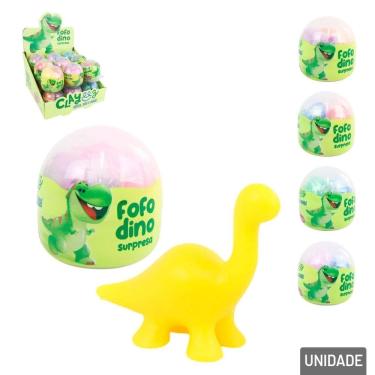 Imagem de Massinha de Modelar 12g Estica e Pula Fofo Dino - Tudo em Caixa