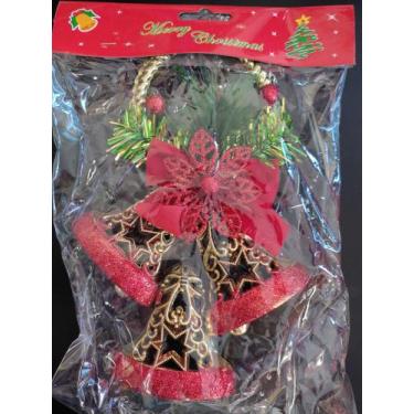 Imagem de Sino x3 c/flor - Mery Christmas