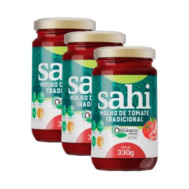 Imagem de Kit 3X: Molho de Tomate Tradicional Orgânico Sahi 330g