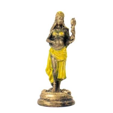Imagem de Escultura Oxum Gravidez Sagrada Vintage em Resina 10 cm - Lua Mística 