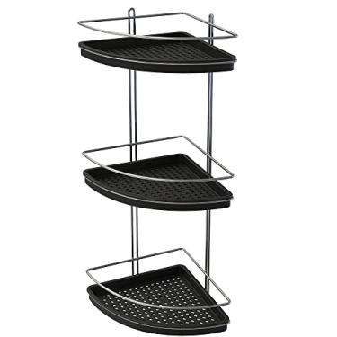 Imagem de Porta Shampoo Triplo de Canto, Preto, Stolf