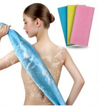 Imagem de Toalhas de banho esfoliantes esponja purificante bucha esfoliante corporal pacote com 3