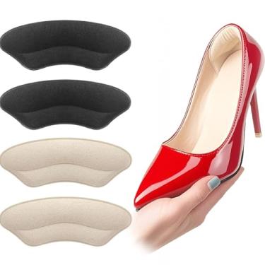 Imagem de Pacote com 4 inserções de sapato para protetores de alívio da dor no calcanhar, enchimento, enchimento, almofadas confortáveis para homens e mulheres, para melhor ajuste e conforto do sapato (damasco