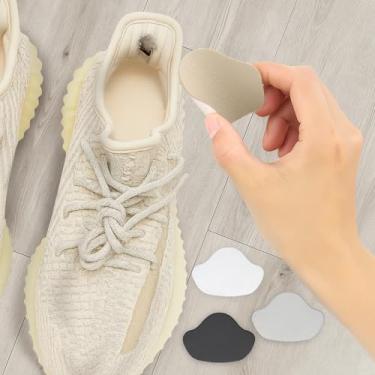 Imagem de 8 pares de adesivos de reparo interno para sapatos, restaura almofadas de calcanhar, proteja seus calçados (2 pares preto, branco, cáqui e cinza)