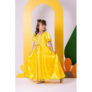 Imagem de Fantasia Vestido Infantil Princesa A Bela E A Fera Amarela, 06