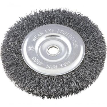 Imagem de Escova Circular Ondulada 6x1-2 Furo 5-8 Aço Carbono Polido