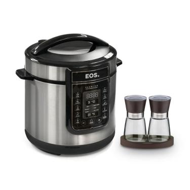 Imagem de Panela De Pressão Elétrica Digital Epp60di 220v Eos Com Moedor Sal E Pimenta Churrasco Tramontina 220v