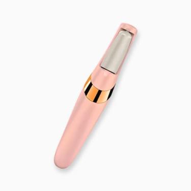 Imagem de Removedor Elétrico de Calos, Raspador Profissional para Pés e Calcanhares, Rosa e Branco, com Acabamento Metálico Rosé Gold