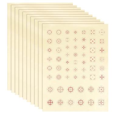 Imagem de NBEADS 570 adesivos No Scope Aim Assist, adesivos para monitor de alcance rápido de jogos, adesivos de alvo de tiro para videogames FPS, monitor de TV e celular