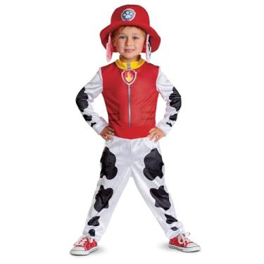 Imagem de Disguise Fantasia infantil da Patrulha Canina Marshall, roupa oficial da Patrulha Canina com capacete, tamanho infantil (3T-4T)