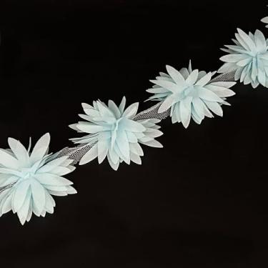 Imagem de 1 jarda vintage folhas de flores fita de acabamento de renda folha bordado tecido apliques fita de renda para roupas de vestido cortina decoração de casa brinco fazer artesanato de costura artesanal