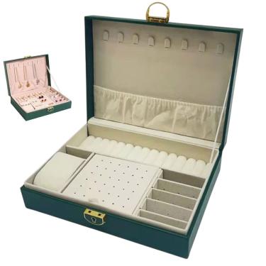 Imagem de Porta Joias Anel Brinco Cordao Pulseira Relogio Caixa Estojo Acessorio Penteadeira Mesa Bancada Gaveta Organizaçao