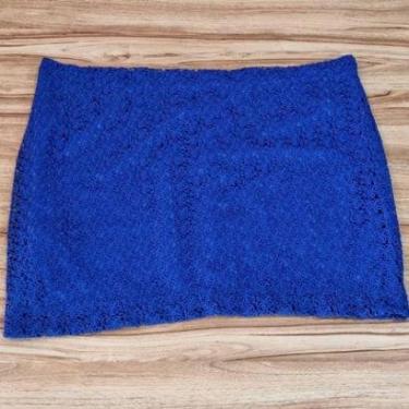 Imagem de Saia Feminina Curta Guipir Azul Bic Plus Size-Feminino