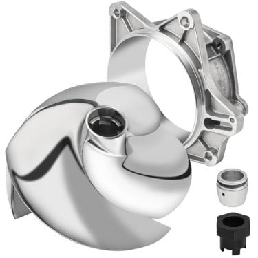 Imagem de MiBarco Kit de impulsor de jet ski para Yamaha WaveRunner GP1800 SVHO, FX SVHO, FX Cruiser HO, FX Limited SVHO, FZR, FZS, substitui para YV-CD-13/20 160 mm com caixa de bomba de aço inoxidável e