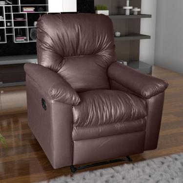 Imagem de Poltrona Reclinável Para Sala De Estar Bonn Sintetico Marrom