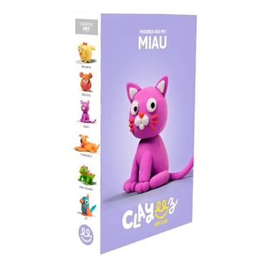 Imagem de kit Massa de Modelar Gelele Monte Personagens Pet Premium, Personagens Animais em Massinha (MIAU) não tóxico