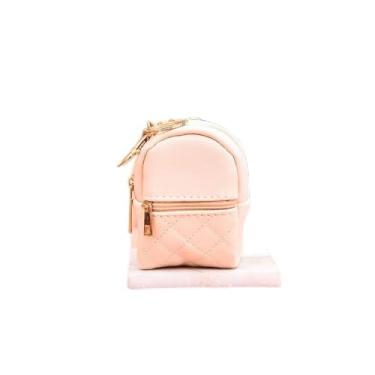 Imagem de Mini mochila bolsa de moedas, linda bolsa de cosméticos para mulheres, bolsa de maquiagem de couro PU, bolso para chave, bolsa de batom, porta-cartões, organizador de cabos de dados, bolsa com zíper