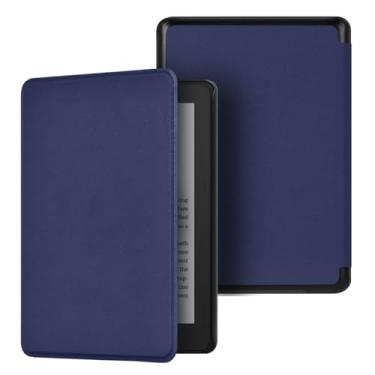 Imagem de Akacy Nova capa de textura de couro sintético para Kindle paperwhite 15.2 cm 11th Case, leve e segura para água, capa protetora dobrável geração 2022/2024 versão (7)