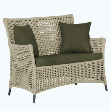 Imagem de 1 Sofá área Externa Igapó Alumínio Preta Corda Náutica E13 Rami