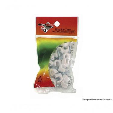 Imagem de Fixa Fio P/Cabo Coaxial Rg59/Rg6 7Mm 100Pcs Blister