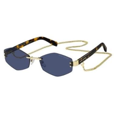 Imagem de Óculos Solar Marc Jacobs 496/s Lks 57 Brilho Lente Azul-Feminino