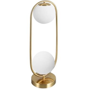 Imagem de Luminária Mesa Abajur 43X20Cm Jabuticaba 2 Globos Metálica - GIMPO