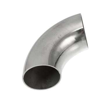 Imagem de Partuto 1 peça OD 1,75 polegadas 90 graus 1,5 mm espessura mandril curva cotovelo SS304 tubo de dobra de aço inoxidável tubo de cotovelo de escape para carro modificado substituição do sistema de