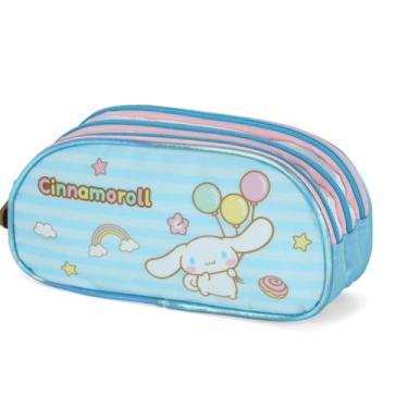 Imagem de Estojo Escolar Triplo Infantil My Melody Sanrio - Luxce Estojo 3 compartimento (Azul)