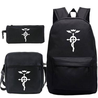 Imagem de Conjunto de mochilas Anime Fates Satchel, bolsa escolar casual para crianças
