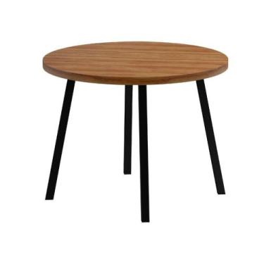 Imagem de Mesa De Jantar 4 Lug Redonda 99cm Stellar Carraro Nog Pre - MÓVEIS CAR