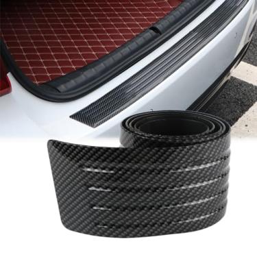 Imagem de EOHMAK Protetor de para-choque traseiro de carro protetor de peitoril de porta anticolisão faixa de proteção de porta-malas guarnição traseira do carro antiarranhões porta entrada peitoril protetor de