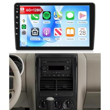 Imagem de Rádio estéreo automotivo 8 núcleos 6G + 128G Rimoody Android 15 para Ford Explorer 2005-2010, sem fio, Carplay, Android, GPS 5G-WiFi, tela sensível ao toque, DSP Bluetooth 5.0, câmera de backup FM/RDS