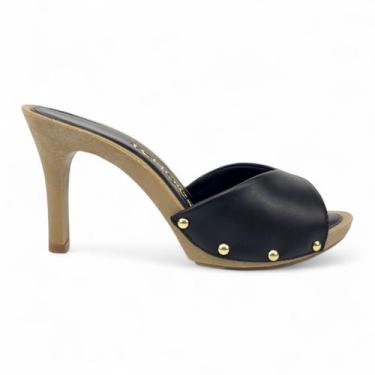 Imagem de Tamanco Tchocco Casual Salto Fino, Preto, 37