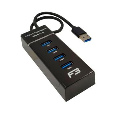 Imagem de HUB USB 4 PORTAS 3,0 PRETO JC-HUB304 F3