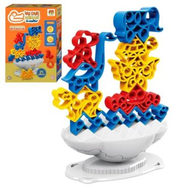 Imagem de Jogo Vai Cair Animais de Encaixe e Equilíbrio Brinquedo Educativo DM Toys DMT7165