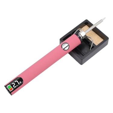 Imagem de VBESTLIFE Kit de Queimador de Linha Recarregável, Caneta de Queima de Ferramenta de Linha Digital Com Suporte, para Costura, Trabalho Em Couro, Bordado e Pulseira, etc. (PINK)