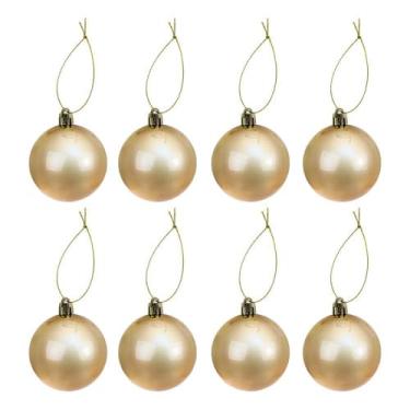 Imagem de Kit de Enfeites Natalinos Dourado com 44 Peças, Inclui Estrela, Bolinhas, Festão e Cordão de Pérolas, Decoração de Natal