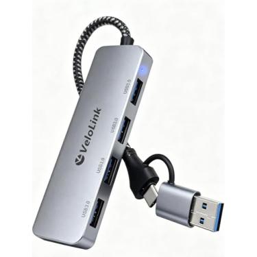 Imagem de Hub USB 3.0, hub USB de 4 portas, hub de alumínio USB-C para laptop/PC/MacBook/iPad Pro/iMac e mais