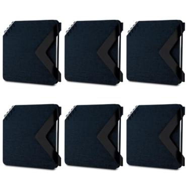 Imagem de Kit com 6 Mini Cadernos de 70 Folhas Pautadas com Fecho Magnético - Capa Azul