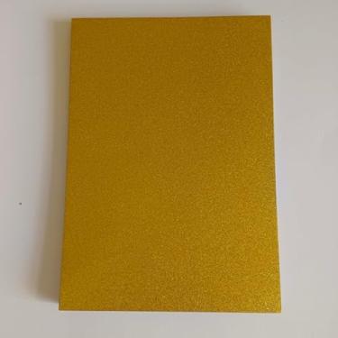 Imagem de Mini cartolina com glitter, tamanho A5 14,7 x 21 cm, 250 gsm, 48 folhas, verso branco (dourado)