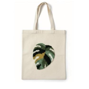 Imagem de TINKAZ Kit de bolsa de agulha de perfuração DIY para iniciantes, conjunto de artesanato de bordado com sacola de lona, ferramenta de fio e agulha de perfuração, kit de bordado feito à mão para