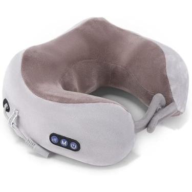 Imagem de Massageador de Pescoço Almofada Cervical Recarregável ‍ Alívio Imediato da Dor Muscular, Relaxamento Profundo e Conforto Portátile