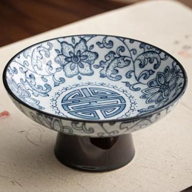 Imagem de FENNYYAR Prato de oferta de santuário budista colorido Underglaze, 16,5 cm 16,5 cm, prato de frutas de cerâmica estilo chinês
