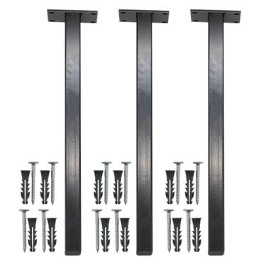 Imagem de Kit 3 Suportes Mão Francesa 30cm Grapa Para Pia De Parafusar Parede Granito Balcão Microondas Banheiro Lavanderia (Preta)