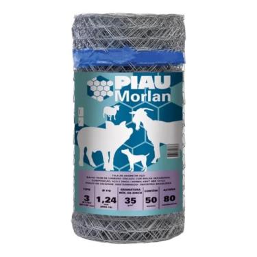 Imagem de Tela Mangueirão Fio 18 80cm x 50m Morlan Arame Galvanizado