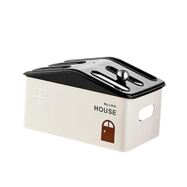 Imagem de IEUDNS Caixa organizadora para roteador, ocultador de régua de tomadas, suporte multifuncional criativo para gerenciamento de cabos em salas de estar, Camada única